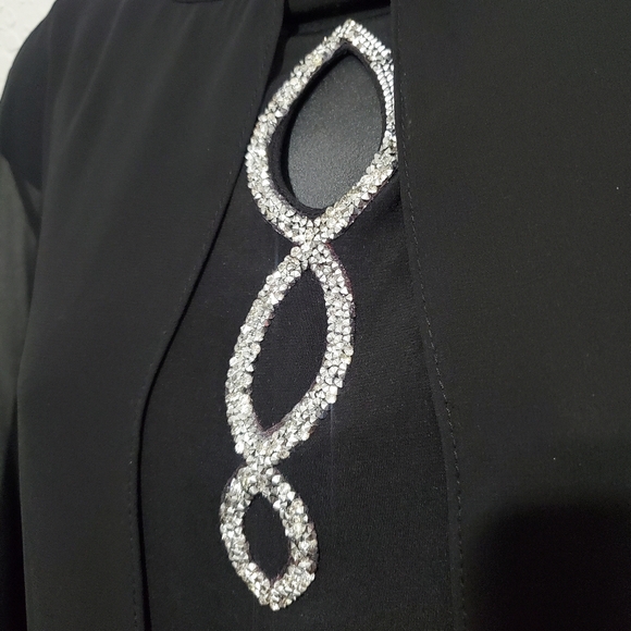 Glamour Nights 2Pc Knee Length Mother of Bride Dress w/ Capelet Jacket Size 8 - Picture 5 of 13